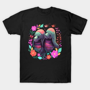 Manatee Couple Valentine T-Shirt